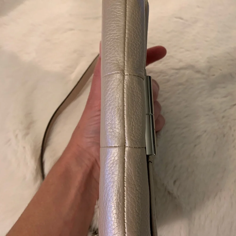 Coach Metallic Beige Leather Shoulder Bag - Picture 8 of 16